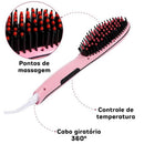 Escova Alisadora e Modeladora Elétrica Profissional 5 em 1 Bivolt 230°C